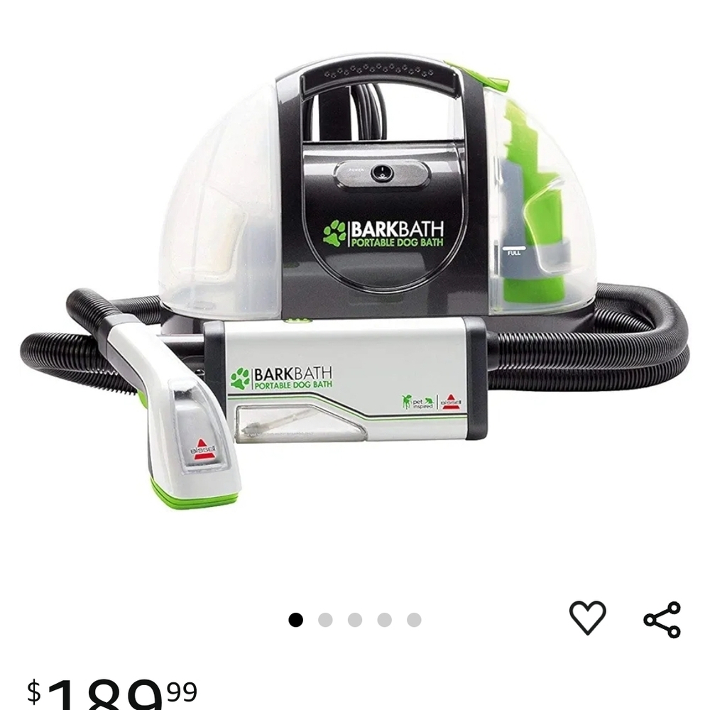 Portable Dog Bath - Black and Green